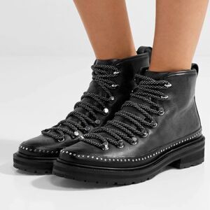 Rag & Bone Compass Leather Studded Combat Boots In Black W 41/11/10.5